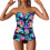 Μαγιό Tankini για γυναίκες, στράπλες, μαγιό με ενίσχυση και push-up, μοντέρνο φλοράλ 1