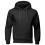 SYMOID Hættetrøjer til mænd Efterår og vinter Ensfarvet tøj til mænd med lomme Sweatshirt Pullover Sort 3
