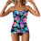 Μαγιό Tankini για γυναίκες, στράπλες, μαγιό με ενίσχυση και push-up, μοντέρνο φλοράλ 3