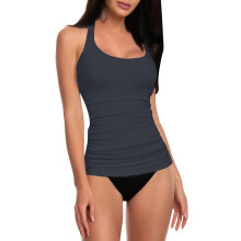 Tankini felsők női push up fürdőruhához, nyakkivágású, mintás fürdőruha felsők alsó rész nélkül