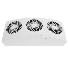 1 sett solcelledrevet bilvindusvifte hvit ABS rektangulær for bilventilasjon og varmereduksjon 8,9 x 4,3 x 2,6 tommer
