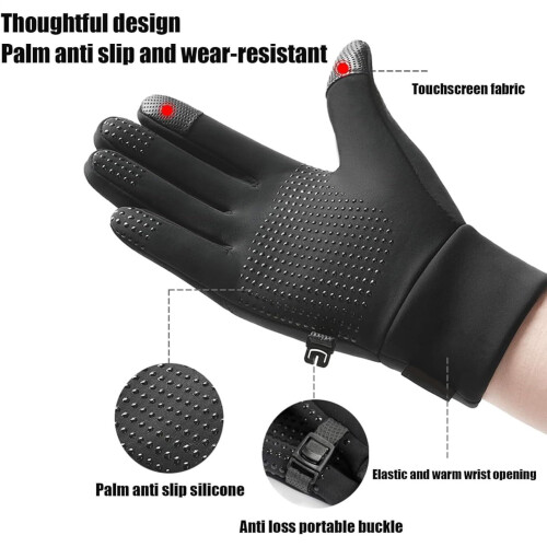 Heated Gloves Touchscreen Waterproof USB Rechargeable 2