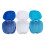 Light Blue Denture Cleaning Box with Quick Drain Basket and Polypropylene Denture Bath Case Set 4