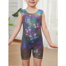 Leotards Gleacaíochta do Chailíní Óga, Culaith Giomnáisiam, Leotard Damhsa, Rainbow Spréach, Aonbheannach, Féileacán, Diamant, Biketard