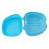 Light Blue Denture Cleaning Box with Quick Drain Basket and Polypropylene Denture Bath Case Set 5