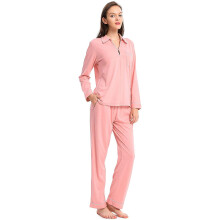 Damepysjamassett 100 % bomull Langermet damenattøy S~XL