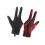 3Fingers Poolhandschuhe, einhändige Billardhandschuhe, Queuehandschuhe, separate Finger, Schwarz/Rot, rechte Hand 3