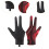 3Fingers Poolhandschuhe, einhändige Billardhandschuhe, Queuehandschuhe, separate Finger, Schwarz/Rot, rechte Hand 8
