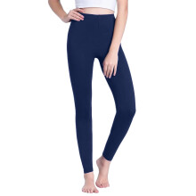 Leggings de cintura alta para mulheres, com controle de barriga, plus size, leggings de treino macias, calças de ioga, cor sólida, azul, 1 peça.