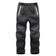 Calças de esqui infantis da moda, para caminhadas ao ar livre, impermeáveis, para meninos e meninas, à prova de vento, com forro de lã, ideais