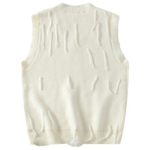 Ugly Christmas Sweaters For Men Sleeveless Fringed Sweater Vest Knit Pullover Casual Loose Fit Warm Autumn Winter Layering Piece