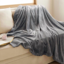Pătură GentleSoft din fleece, mărime twin, gri - 300 g/m², pătură ușoară, pufoasă, confortabilă, moale și caldă, pentru pat, canapea,