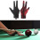 3Fingers Poolhandschuhe, einhändige Billardhandschuhe, Queuehandschuhe, separate Finger, Schwarz/Rot, rechte Hand 6