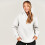 Damen Herbstoberteil, Langarm-Kapuzenpullover, einfarbig, locker geschnitten, lässig, Basic-Hoodie, Weiß 6