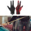 3Fingers Poolhandschuhe, einhändige Billardhandschuhe, Queuehandschuhe, separate Finger, Schwarz/Rot, rechte Hand 7