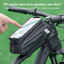 Bolsa impermeable para teléfono móvil con pantalla táctil de 6,7 pulgadas para bicicleta