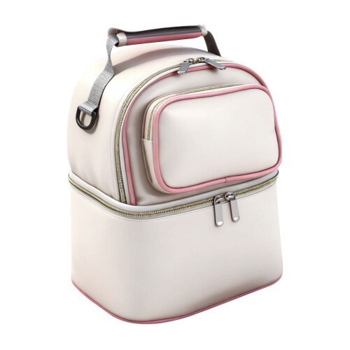 Multi-Functional Cooler Bag Pink Double-Layer 9.4"x11.8"