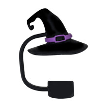 MOQIN Couvre-pailles réutilisables pour Halloween – Embouts en silicone fantômes mignons, anti-poussière, compatibles avec les pailles standard