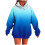Women's gradient print hooded sweatshirt long sleeve 1