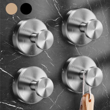 4 ganchos con ventosa, ganchos de ducha de acero inoxidable para el interior de la ducha, ventosas impermeables para vidrio/azulejo, gancho de pared
