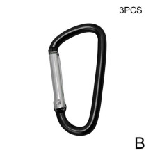 D-kapocsos karabiner, rugós csattal, horgos kulcstartó, Camping3Small FAST S8F0