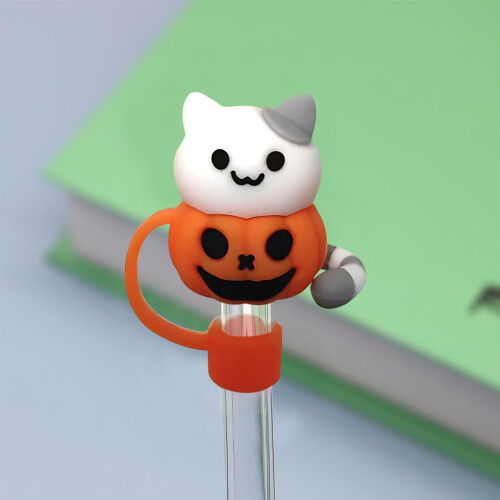 Κάλυμμα Halloween από άχυρο για ποτήρι Stanley Cup, Επαναχρησιμοποιήσιμο κάλυμμα από άχυρο 2