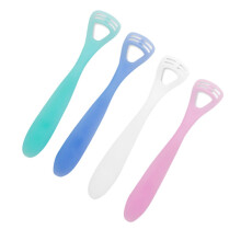 4pcs Silicone Tongue Scraper Set for Adults and Kids Gentle Cleaning Assorted Colors