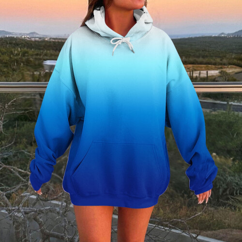 Women's Printed Hooded Sweatshirt Long Sleeve Regular Fit 1