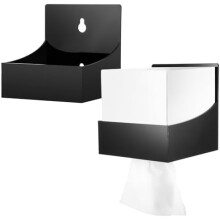 Set van 2 acryl tissueboxhouders voor aan de muur.