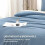 Comforter Set, Lightweight Solid Bedding Comforter Set, Fluffy Down Alternative Bed Set, Dark Grayish Blue, Twin XL 6