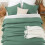Haze Green Comforter Set Full Size 79x90" with 2 Pillowcases 8
