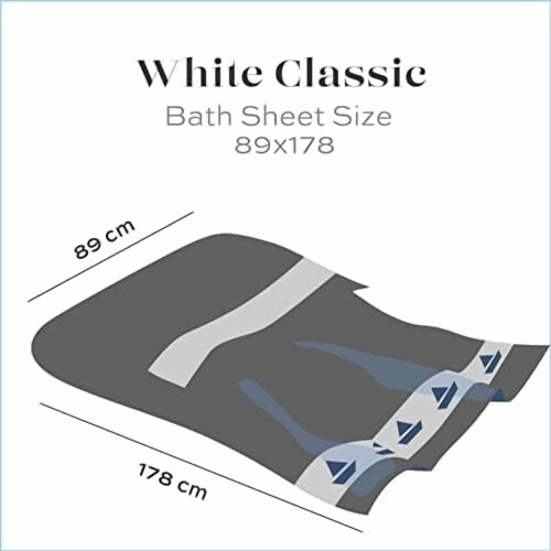 Draps de bain extra larges 35 x 70 pouces, 700 g/m², 100 % coton, 2