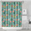 Duschvorhang mit Blumenmuster, 213 x 183 cm, wasserdichtes Polyester 1