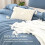 Boho grijsblauwe California King dekbedset 4
