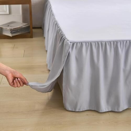 Dorm Bed Skirt 39x80in + 40in Drop, Split Corner Microfiber 2