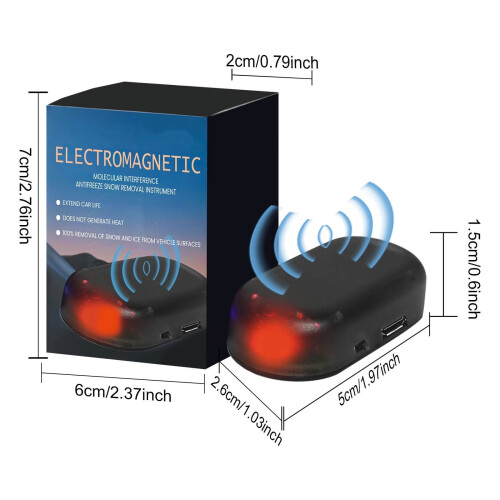 2-Pack Electromagnetic Car Defroster w/ Molecular Vibration Tech – Compatible with Windshields, Fast Snow & Ice Removal 1