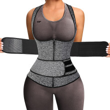 KIWI RATA Sauna Midjetreningsvest For Kvinner Joggedrakt Doble Magekontroll Trimmerbelter Neopren Treningskroppsformer