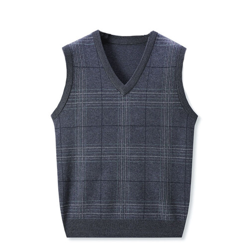 Ärmelloser Herren-Wollpullover Herbst/Winter 2025