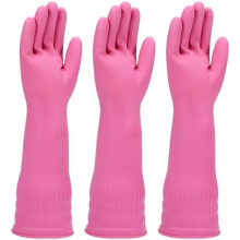 Gants de vaisselle en caoutchouc, 3 ou 6 paires, pour la cuisine, gants de nettoyage et de lavage de la vaisselle longs, réutilisables et durables