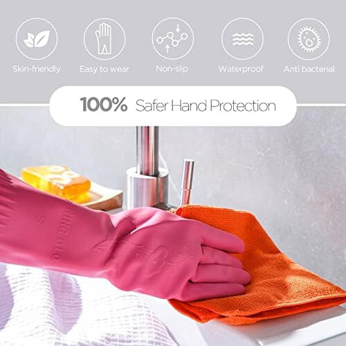 Gummispülhandschuhe, 3 Paar 2