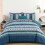 Boho Aqua & Purple 8-Piece Bed Set Queen 1