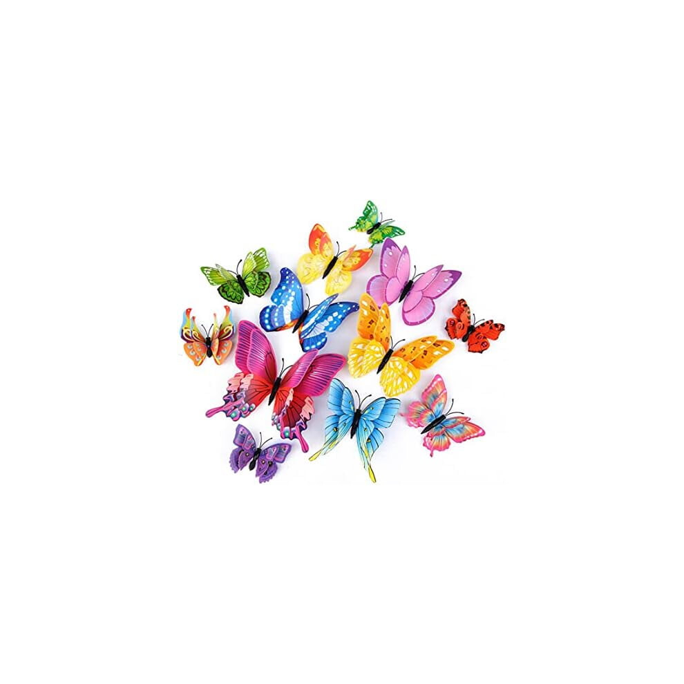 Butterfly Wall Decor 3D Magnetic Stickers 24 Pcs 9132278240916