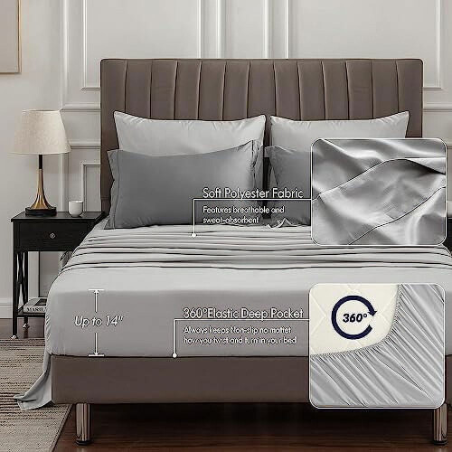Queen 7-delige omkeerbare microvezel dekbedset 2