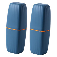 Travel Toothbrush Holder and Toothpaste Organizer, 2pcs Compact Durable Plastic Case for Travel