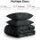 Juego de edredón Queen negro estilo boho de 3 piezas 5