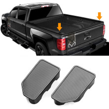 Osłony otworów na kołki w burtach skrzyni ładunkowej GMC Sierra i Chevy Silverado (2014–2018), kompatybilne z modelami Denali/SLE/SLT/AT4/Base