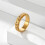 Fidget Spinner Ring Stille Spinnende Fidget Ringer For Stresslindring, Slitesterk Angstring For Menn Og Kvinner, Rustfritt Stålring, Gull, 3