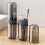 Travel Toothbrush Case with Ventilation, Compact Holder for Brushes and Toothpaste, Gray 2