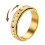Fidget Spinner Ring Stille Spinnende Fidget Ringer For Stresslindring, Slitesterk Angstring For Menn Og Kvinner, Rustfritt Stålring, Gull, 1