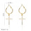 White Cross Dangle Earrings Alloy 1 Pair 2